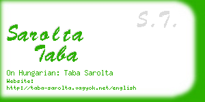 sarolta taba business card